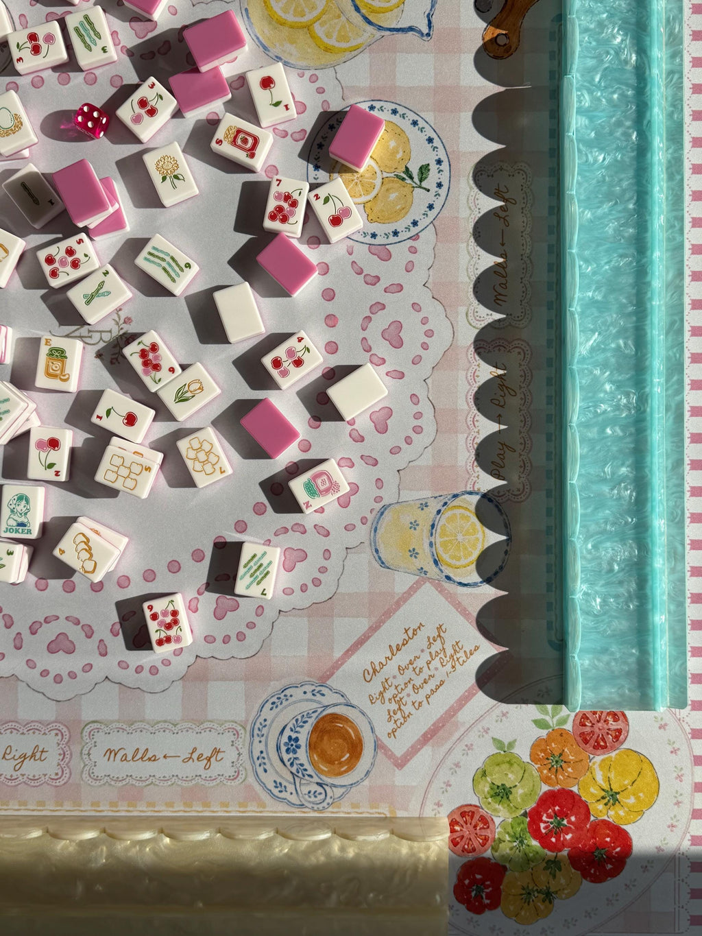 Farmers Market Mahjong Mat | Double-Sided American Mahjong Mat