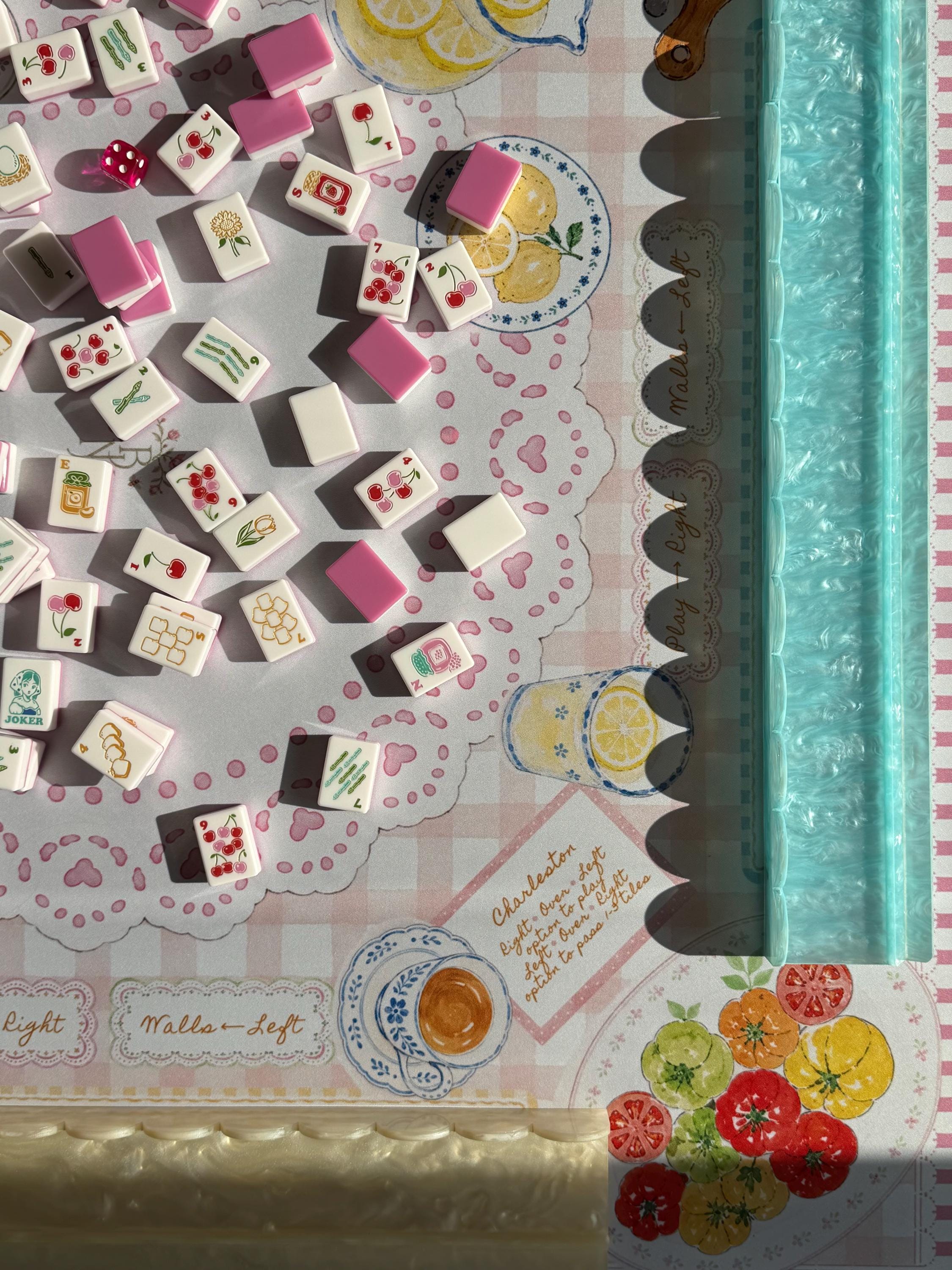 Farmers Market Mahjong Mat | Double-Sided American Mahjong Mat